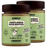 SUNFLY Crunchy Sunflower Seed Vegan Butter, High In Protein, No Nuts, No Soy, No Palm Oil, Rich in Vitamins and Minerals (2x330G)