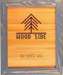 Rustic Wooden Poster Picture Frame 11x17 - Natural Solid Eco Distressed Wood for Wall Mounting Photo Frame - Grey