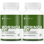 ORGANIC MORINGA LEAF Capsules 1200mg High Potency (2 x 600mg) for Liver Detox Cleanse, Gut Health, Hormone Balance – Gluten Free, Non-GMO, Vegan-Friendly Antioxidant Supplement -240 Capsules