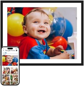 Cozyla Digital Picture Frame Large 17 Inch Digital Photo Frame Share Pictures via Email Google Photos Web Browser App Electronic Picture Frame Slideshow Free Unlimited Storage Video Picture Frame Mat
