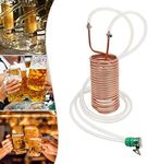 Copper Immersion Wort Chiller Coil with Universal Joint, Homebrew for Beer Brewing, Garden Hose Fitting