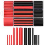 LİSMORE HEAVEN-270Pcs 3:1 Shrink Ratio Dual Wall Adhesive Lined Heat Shrink Tubing Tube 6 Size 2 Color Kit Black Red