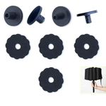 DraCra 4 Set Portable Travel Umbrella Top Screw Cap Replacement 6mm + 8mm Thread End Stop Cover Stopper Tip with Waterproof Gasket for Mini Folding Compact Rain Umbrellas Repair Parts