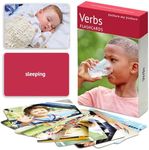 Verb Flash Cards Volume 1 | 40 Action Language Builder Picture Cards for Kids and Adults | ESL Teaching Materials for Adults | Picture Cards for Speech Therapy and Home Schooling | Vocabulary Builder