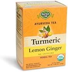 Herbal Cup Ayurveda Turmeric Tea, Organic Lemon Ginger, No Caffeine Herbal Teas (Organic Lemon Ginger, 16 Count (Pack of 1))