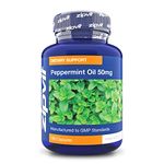 Peppermint Oil Capsules 50mg, 180 Peppermint Capsules for Digestive Discomfort. UK Manufactured.