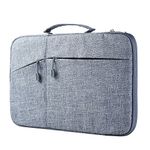 Megoo 15" Laptop Sleeve Case for Microsoft Surface Laptop 5/4/3/ Book 3/2 15.6", MacBook Air 15.3"/Pro 16.2", Samsung Galaxy Book 15.6", Carry Case for 15" 16" Chromebook Computer(Gray)