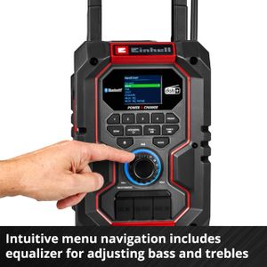 Einhell Cordless Site Radio – DAB+ FM Portable Speaker