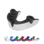 OPRO Silver Level Mouthguard Essential Fit - Gum Shield Adult and Kids - OPRO Mouth Guard Boxing and MMA, Easy Self-Fit Gum Shield Rugby and Hockey - Superior Protection with Dental Warranty