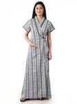 BEING BEAUTY Cotton Housecoat | Maxi Nighty | Robes | Maternity Gown For Women White 9-Large