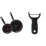 Tefal Taste, 20 cm/ 28 cm, Twin Pack, Frying Pan Set, Non Stick & OXO Good Grips Y Peeler