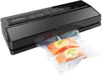 GERYON Vacuum Sealer Machine, Food Vacuum Sealer with Powerful Suction | Slim Design | Easy to Use | Led Indicator Lights for Sous Vide, Meal Prep, w/Starter Kits for Vacuum Seal Container