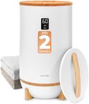 SereneLife Single Touch Towel and Blanket Warmer with Fragrant Disc Holder and LED Ring Gray, Perfect Size for Two Large Bath Towels, Automatically Shut off Feature, Built-in Timer for 15-60 minutes