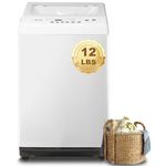 SMETA Full-Automatic Portable Washing Machine, 1.7 Cu.ft Washer and Spinner Combo, 3 Water Levels, 6 Wash Programs, Small Compact Top Load Clothes Auto Spin-Dry For Home, Apartment, Digital Display