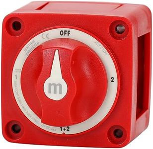 Greluma 1 Pieza Interruptor selector de batería,interruptor de desconexión de batería marina de 300A,interruptor selector de batería de 4 posiciones resistente para barco RV