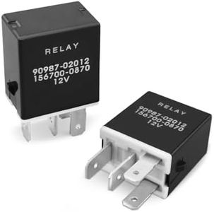 Plug-in Fuel Pump Relays SPST Power Relays Fit for Toyota 4Runner Avalon Camry Tacoma, Fit for Lexus ES300 GS300 IS300 LX470, Replace 90987-02012 156700-0870, 12VDC 4Pins, Pack of 2