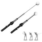 GYZGirlover Retractable Golf Swing Training Aid,Correcting Gesturer Training Aid, Portable Swing Trainer Golf Grip Training Aid for Indoor Practice Warm-up Tempo Chipping Hitting Training