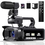 DINGETU Camcorder Video Camera 4K 6
