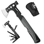 SULKADA Camping Hatchet Multitool Axe Survival Gear Christmas Stocking Stuffer Gifts for Men 14-in-1 Axe Hammer for Camping Survival Hiking Fishing