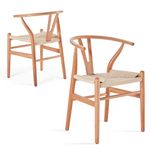 STARY Wood Wishbone Dining Room Chairs Mid Century Modern Wooden for Your Beach House, Fully Assembled