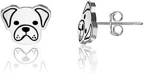 OKEYCH Boxer Dog Lover Gift Boxer Stud Earrings Boxer Mom Jewelry Boxer Dog Owner Gift Dog Lover Gift, Metal, alloy