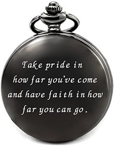 levonta 2024 Graduation Gifts for Him College or High School, Birthday Party Decorations Supplies, Christmas Gifts for Men Brother Son Grandson, Engraved Pocket Watch (Have Faith)