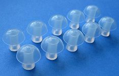 Hiibaby 10 Large (L) Soft Replacement Mushroom Domes Eartips Earbuds for Axon F-998, F-139, F-136, F-16P, F-16, F-18, F-22, F-28, K-36, A-3, X-136, X-168, V-93, V-99 BTE (Behind the Ear) and Pocket Hearing Aids