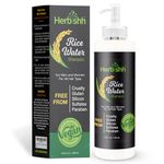 Herbishh Rice Water for Hair Thickener Shampoo, With Rosemary Oil, For All Hair Types, Men and Women 400ML