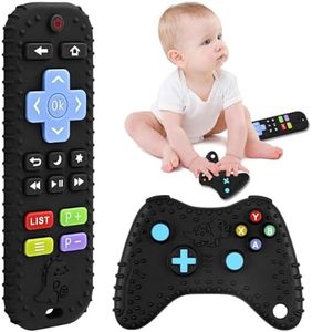 Telecomando Giocattolo per Neonati, 2 Pezzi Telecomando Bambini Giocattolo, 3-12 Mesi Telecomando per Bambini, Senza BPA Silicone Telecomando Neonato Adatto per Dentizione Giocattoli da Masticare