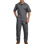 Dickies Men's Short-Sleeve Coverall, Gray V1, Large Short