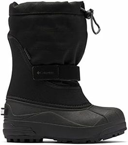 Columbia Unisex-Child Powderbug Plus Ii Snow Boot, Black/Graphite, 5 Big Kid