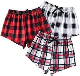 Milumia Girl's 3 Pieces Casual Plaid Print Elastic Waist Comfy Summer Fall Shorts Multicolor 10 Years