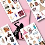 45 PCs Taylorrr Swiftzz Stickers for Journal Scrapbook Laptop Mobile DIY Decoration