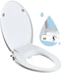 Hibbent Bidet Toilet Seat,Bidet Toilet Attachment,Elongated Toilet Seat with Separated Self Clean Knob,Bidet Parts,Non-Electric Dual Nozzles,Bidet Sprayer,ON/OFF Metal T Adapter Included (SC206)