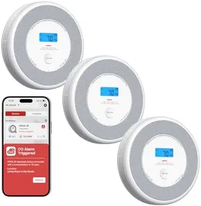 X-Sense Smart Smoke Detector and Carbon Monoxide Detector with Voice Location, Wi-Fi Smoke Detector Carbon Monoxide Detector Combo with Real-Time App Notifications, XP0A-iR, 3-Pack