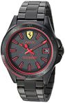 Ferrari Men Analog Quartz Watch with Stainless-Steel-Plated Strap 830425