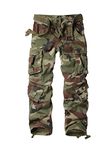 MUST WAY Women's Casual Loose Fit Plus Size Camouflage Multi Pockets Cargo Trousers Battlefield Camo XL, Battlefield Camo, 18