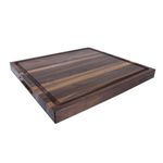 Medium Wood Cutting Board from North American Walnut - A Butcher Block That Comes with Juice Groove for Cutting Meat and Juicy Veggies Easily - Walnut Chopping Board - 16x12x1.5 inches