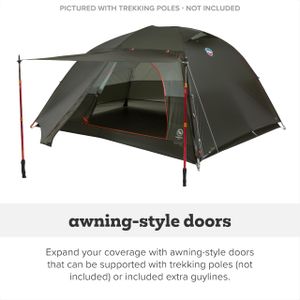 Big Agnes Copper Spur UL 2-Person Ultralight Backpacking Tent, 3-Season, Waterproof, Tangelo