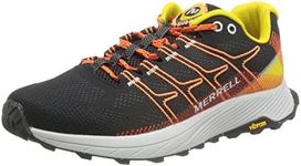 Merrell Men's Moab Flight Trail Running Shoe, Black/Sulphur, 8 M US