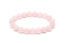 rocksmins Quartz Rose Bracelet Natural Original Crystal Real Stone Reiki Crystal Healing Love Positive Energy Attraction Stylish for Men Women Boy Girl Unisex 8mm Beads Stretchable