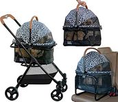 Pet Gear 3-in-1 Travel System, View 360 Stroller Converts to Carrier and Booster Seat with Easy Click N Go Technology, for Small Dogs & Cats, 4 colors