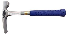 Rocksmins FE01a-Blue Geological Hammer Chisel Imported 900-925gm Approx 12" Single Piece with Shock Proof Rubber Grip Handle Geologist Metal Finish for Geologists For Mining Brick Hammer Student