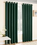 Enhanced Living Vogue Green 66 x 90 inch (168x229cm) Eyelet Thermal Noise Reducing Dim Out Curtains for Bedroom and Living Room