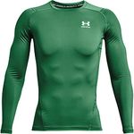 Under Armour Men's Armour HeatGear Compression Long-Sleeve T-Shirt , Team Kelly Green (305)/White, X-Large