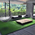 "Yazlyn Collection 50MM Polyester Blend High Density Artificial Grass Carpet Mat, Doormat for Balcony, Lawn, Door With 4 layers Protection (4X10 Feet)"