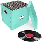 Snap-N-Store Vinyl Record Storage Box - 12" - 1 Pack- Crate Holds up to 75 Vinyl Albums - Mint