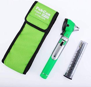 Pakcan Compact Pocket Size Fiber Optic Medical Diagnostic Ear Otoscope with Light (Green)