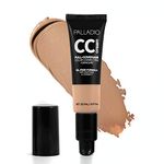 Palladio Full-Coverage Color Correction CC Cream, Oil-Free with Peptides & Vitamin C, Best for Correcting Redness and Uneven Skin Tone, Buildable Foundation Coverage (Tan 41N)