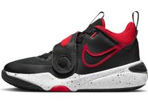 NIKE Girls Basketball Shoes, Black/University Red-white, 4.5 Big Kid